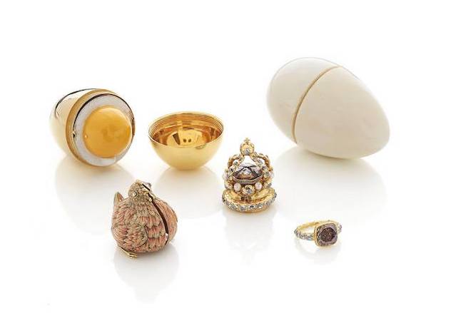 Golden Egg with Hen, Royal Danish family collection