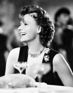 Greta Garbo, wearing Paul Flato's jewels, in "Two faced woman", 1941.