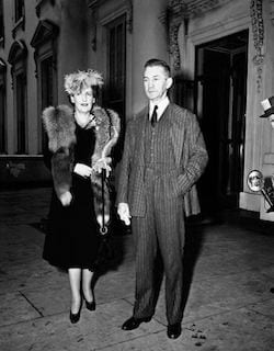 The Forrestal couple at the White House, in January 1945, during Roosevelt's 4th US Presidential Inauguration.